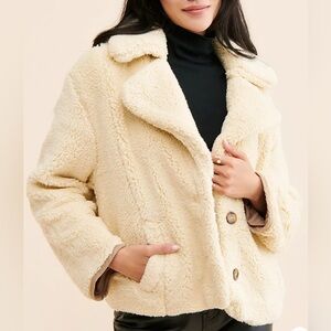 Free People Cream Joplin cozy Jacket